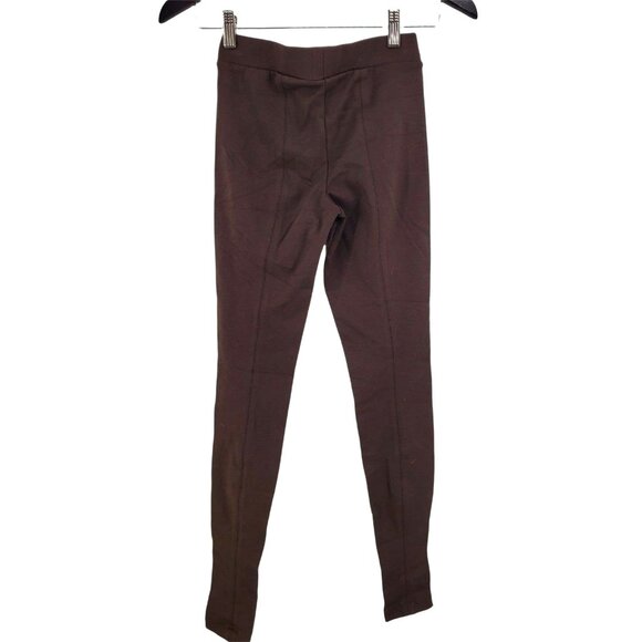 VINCE Stretch Pants Brown Stretch Classic soft High-rise Leggings Luxury - Picture 7 of 11